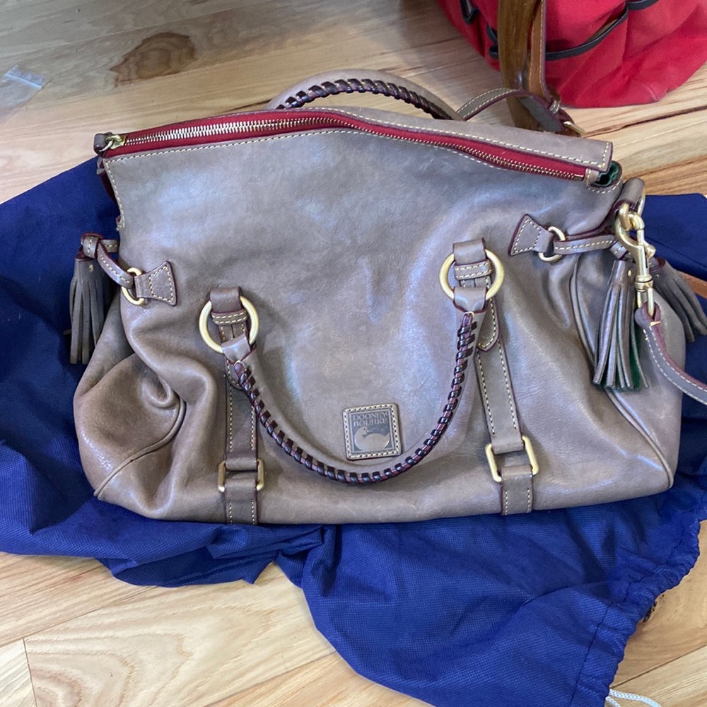 Dooney and Bourke Florentine Satchell taupe or tan in good used condition